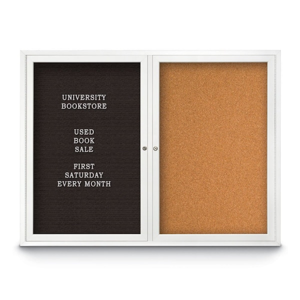 Corkboard, 60"x36", Cloud/Black